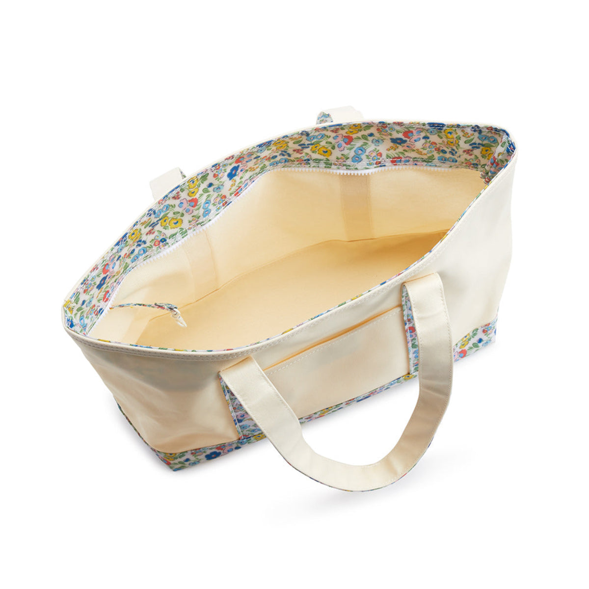 Medium Tote - Coated Canvas Posies Trim