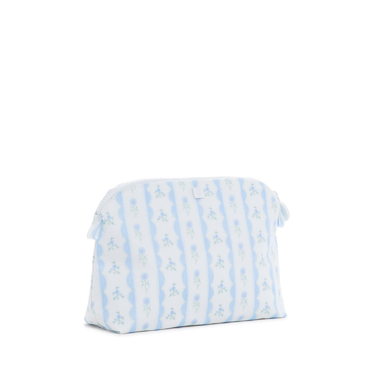 Goodie Cosmetic Bag - Ribbon Floral Blue Cosmetic & Toiletry Bags
