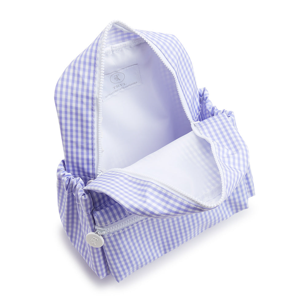 Mini Backer - Gingham Lilac *Trvl Deal