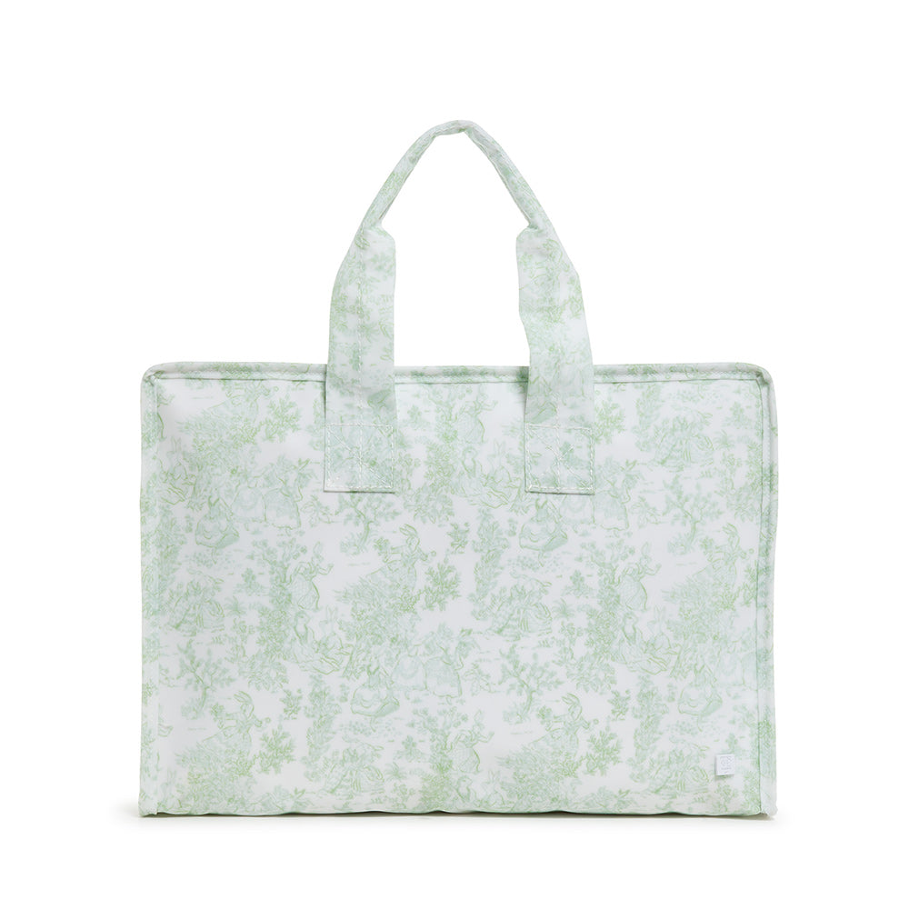 Overnight Tote - Bunny Toile Green *New! Tote Bags