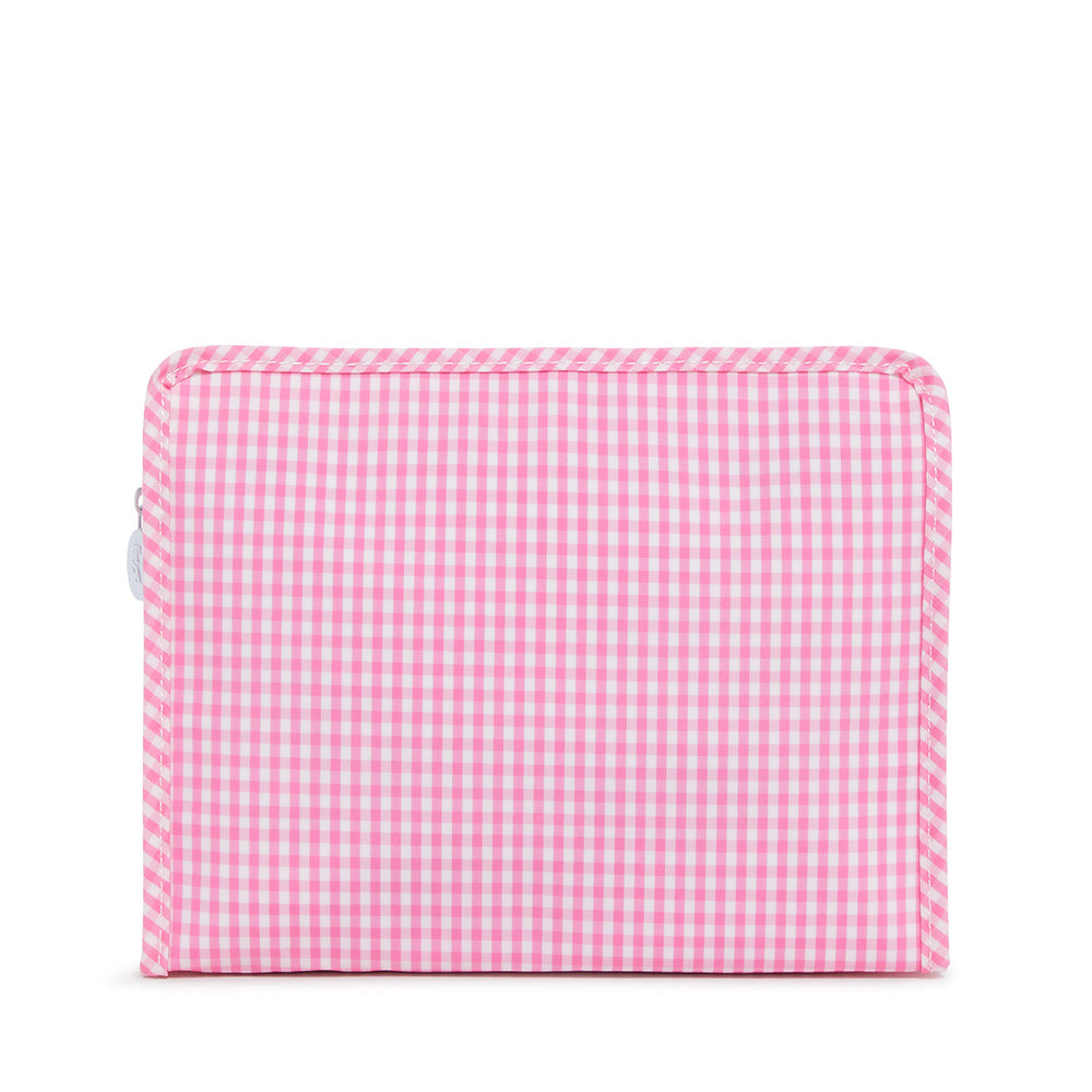 Roadie Large - Gingham Pink Travel Pouches