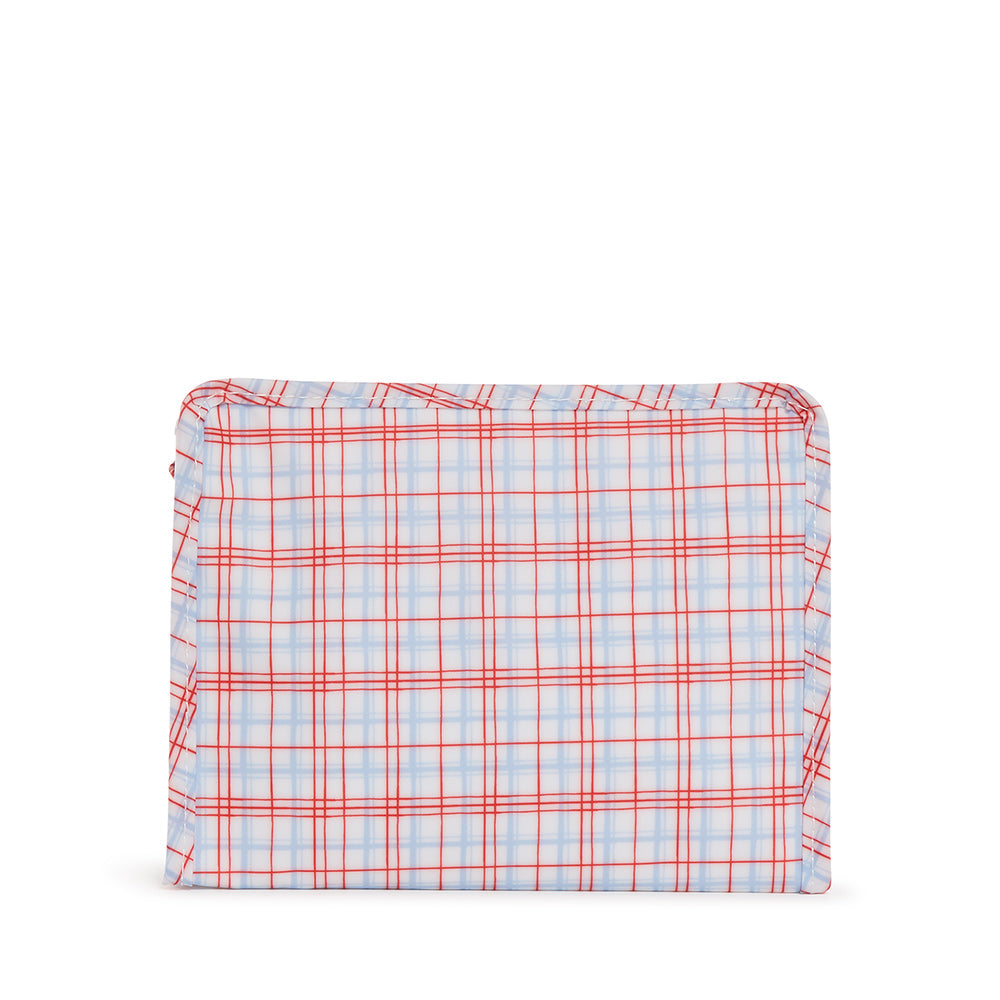 Roadie Medium - Classic Plaid Red Zip Pouch