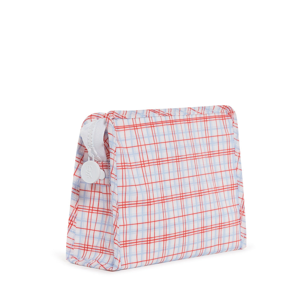 Roadie Medium - Classic Plaid Red Zip Pouch