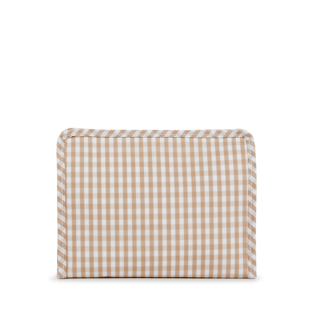 Roadie Medium - Gingham Khaki Travel Pouches