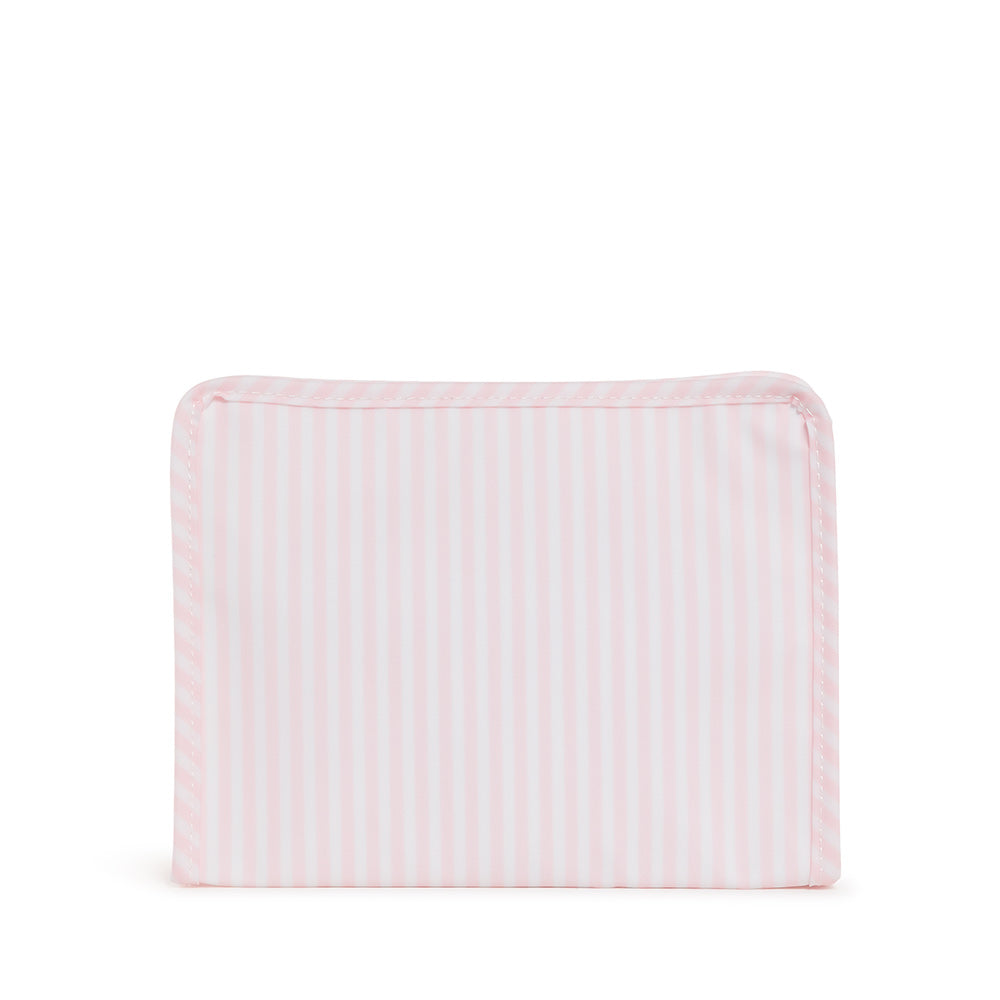 Roadie Medium - Pimlico Stripe Pink Zip Pouch