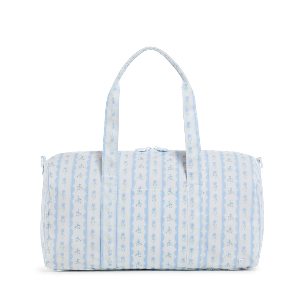 Weekender - Ribbon Floral Blue Duffel Bag Bags