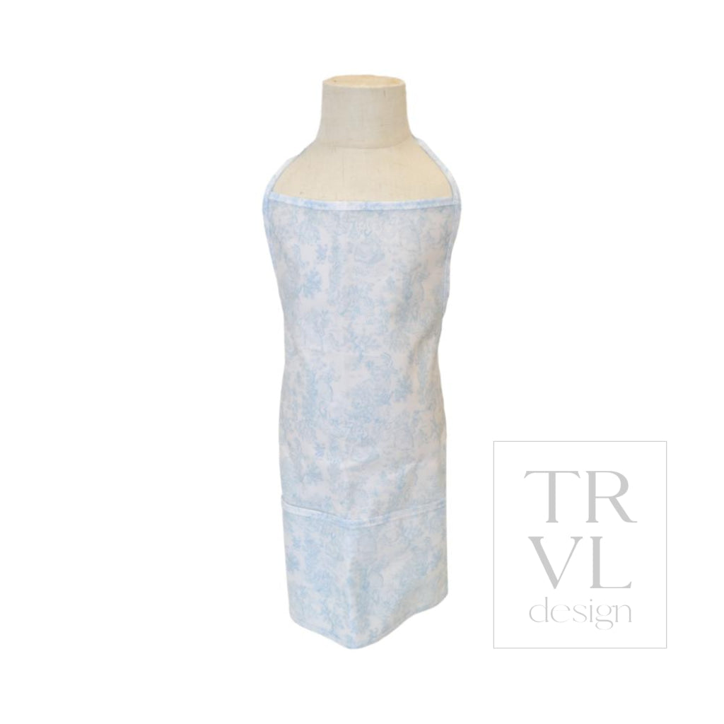 APRON - BUNNY TOILE BLUE *2PC PRE-PACK* - Aprons