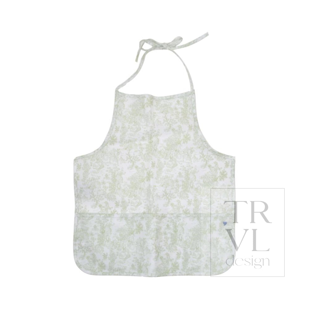 APRON - BUNNY TOILE GREEN *2PC PRE-PACK* - Aprons