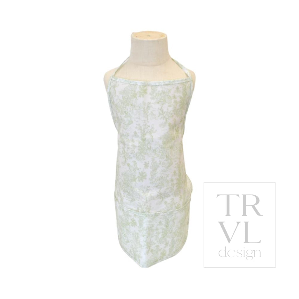 APRON - BUNNY TOILE GREEN *2PC PRE-PACK* - Aprons