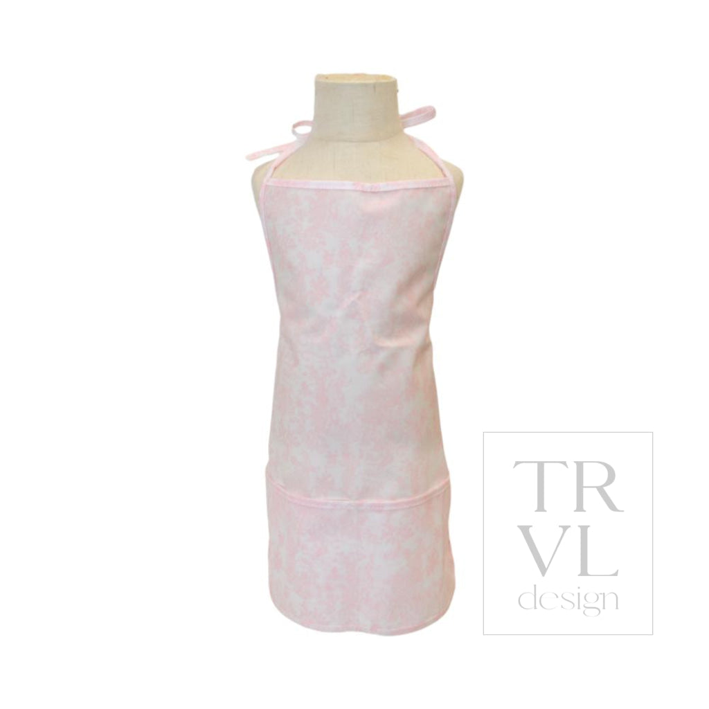 APRON - BUNNY TOILE PINK *2PC PRE-PACK* - Aprons