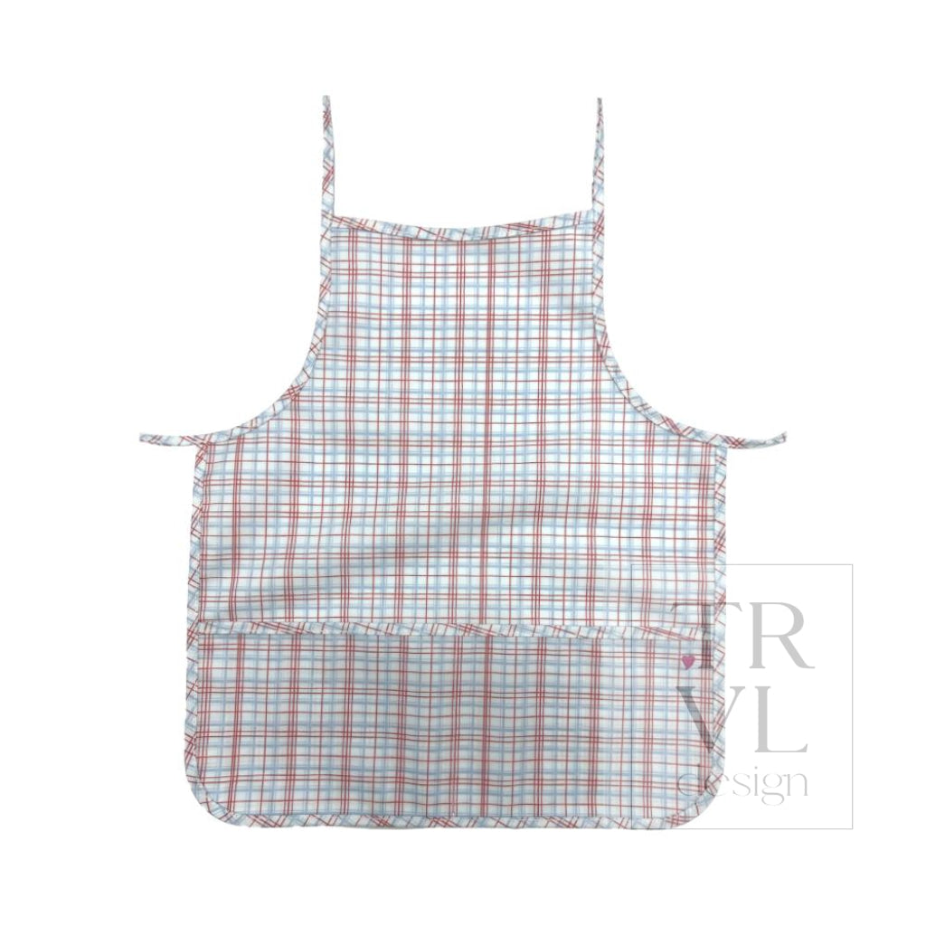 APRON - CLASSIC PLAID RED *NEW STYLE! *2PC PRE-PACK* Pre-Order 2/15-2/28 Ship