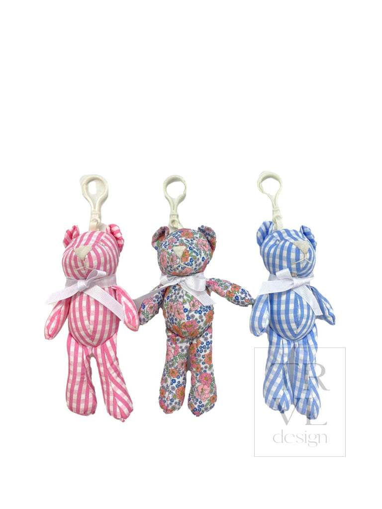 BEAR HUG TRIO CLIP ON -Gingham