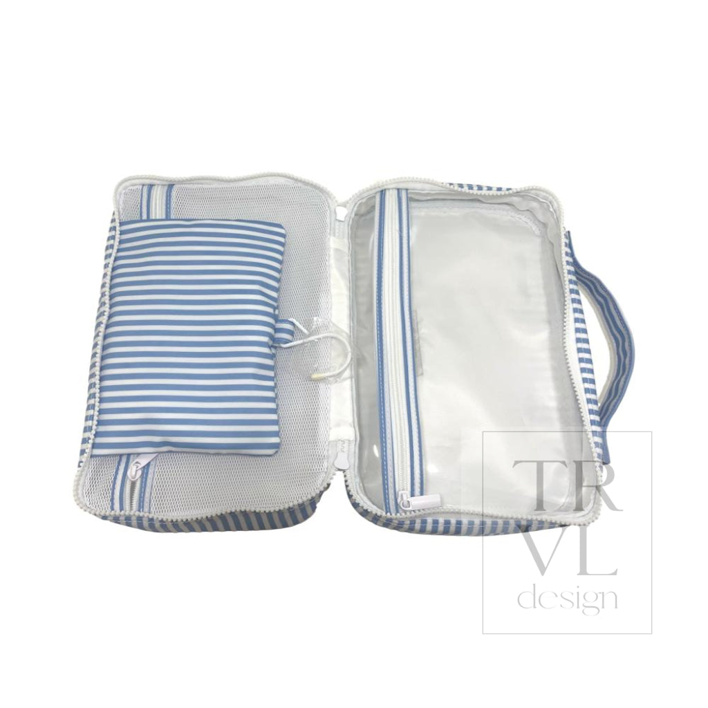BUNDLE UP2 Hanging Toiletry Bag - PIMLICO STRIPE CHAMBRAY - Cosmetic & Toiletry Bags