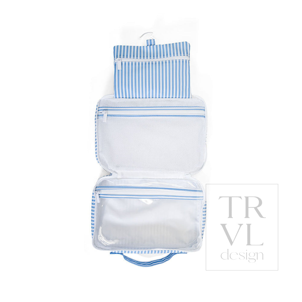 BUNDLE UP2 Hanging Toiletry Bag - PIMLICO STRIPE CHAMBRAY - Cosmetic & Toiletry Bags