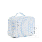 Bundle Up2 Hanging Toiletry Bag - Ribbon Floral Blue Cosmetic & Bags