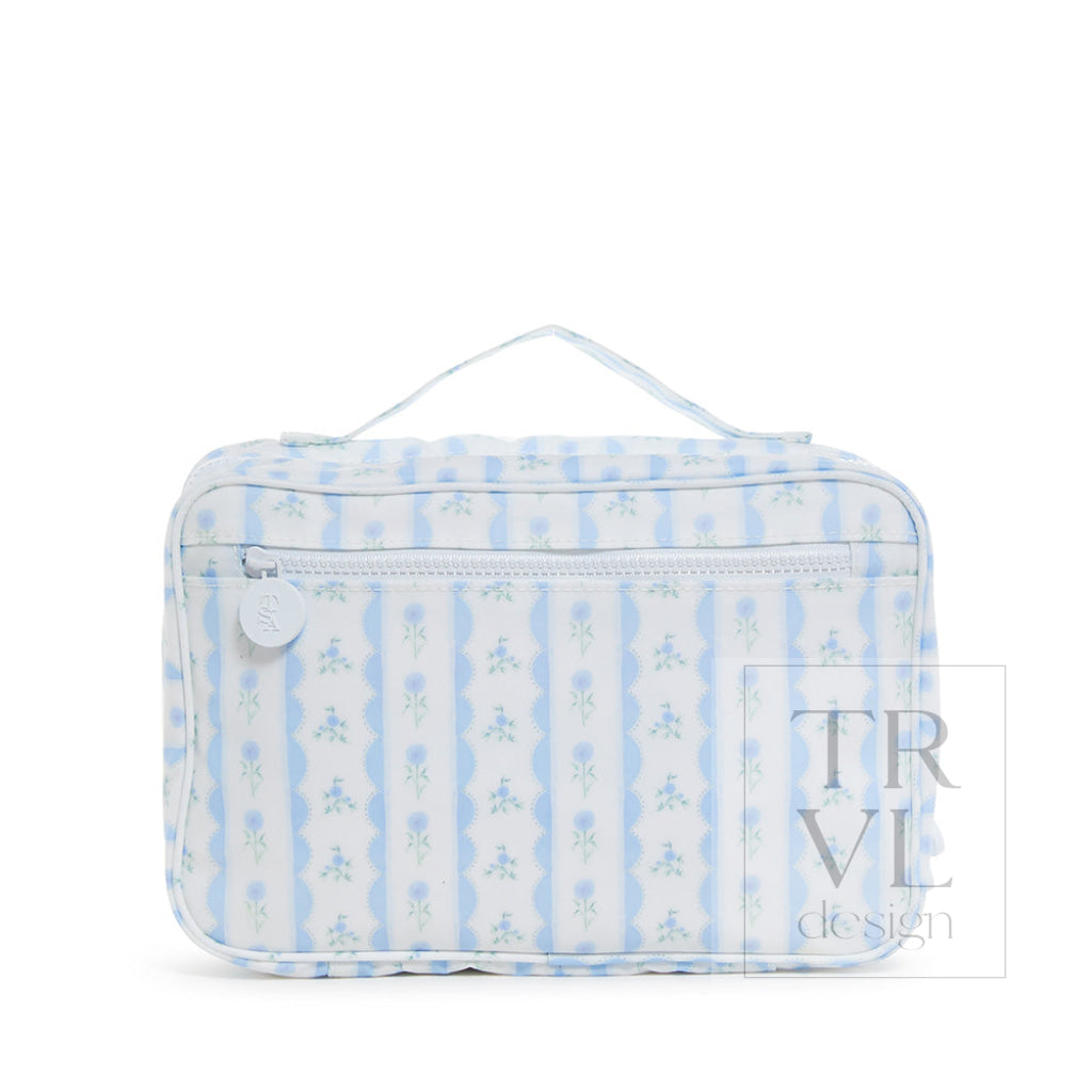 Bundle Up2 Hanging Toiletry Bag - Ribbon Floral Blue Cosmetic & Bags
