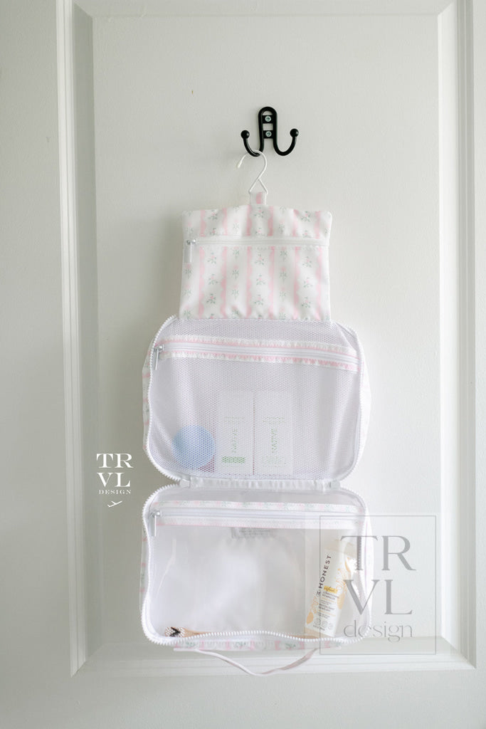 Bundle Up2 Hanging Toiletry Bag - Ribbon Floral Pink *New! *Pre-Order 8/1