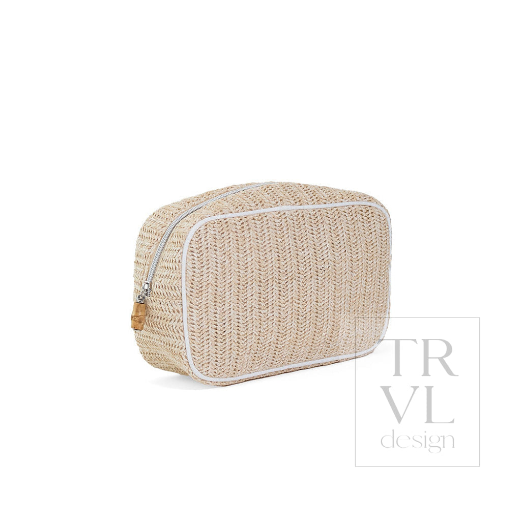 COASTAL STRAW GO GLAM - SAND - Cosmetic & Toiletry Bags