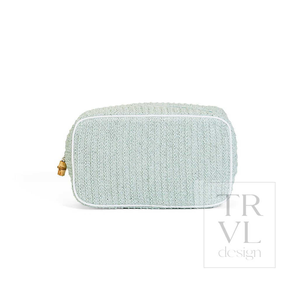 COASTAL STRAW GO GLAM - SEAGLASS - Cosmetic & Toiletry Bags