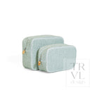 COASTAL STRAW GO GLAM - SEAGLASS - Cosmetic & Toiletry Bags