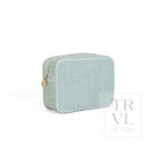 COASTAL STRAW XL GLAM - SEAGLASS - Cosmetic & Toiletry Bags
