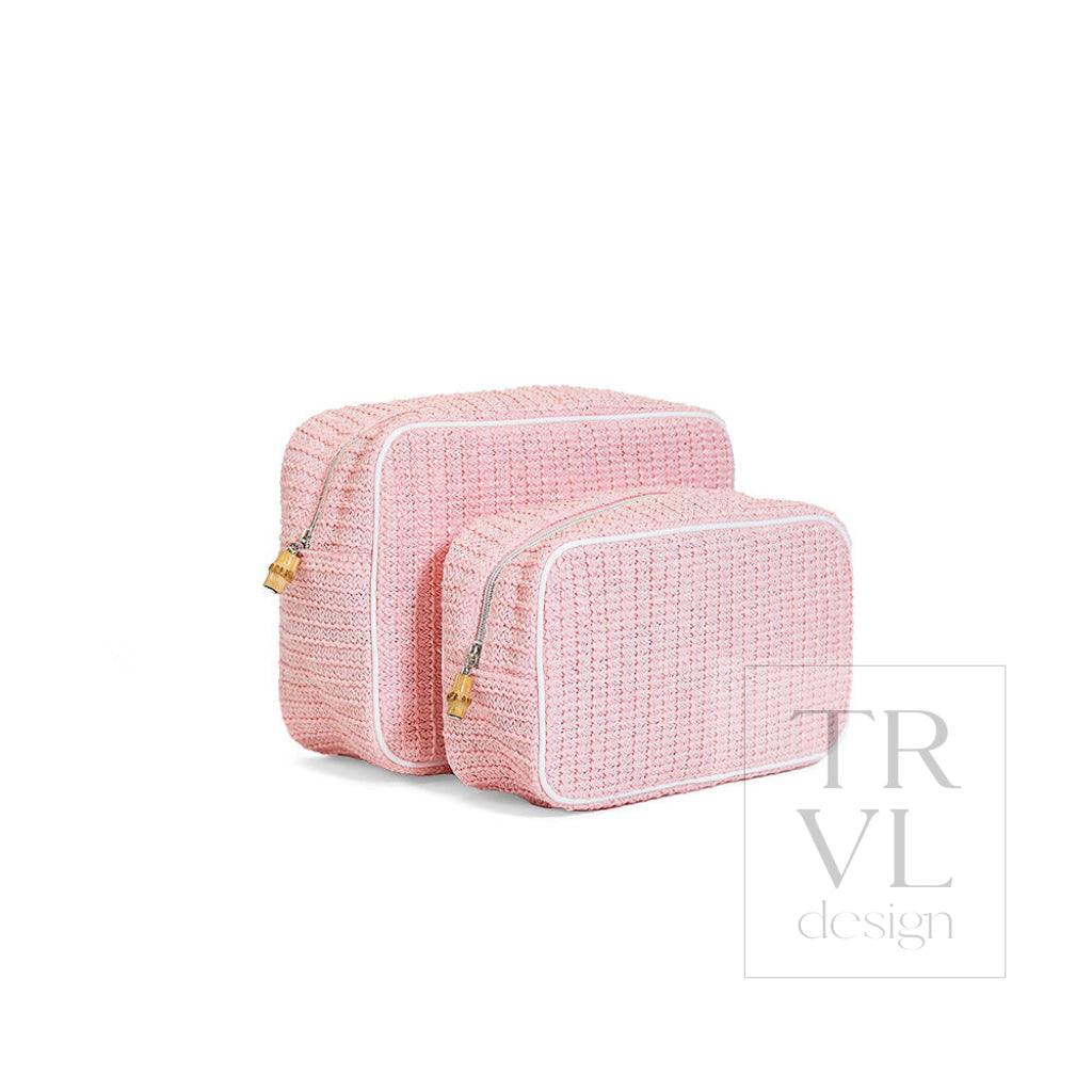 COASTAL STRAW XL GLAM - SHELL - Cosmetic & Toiletry Bags