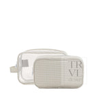 DUO GINGHAM CLEAR - GINGHAM PEARL GREY - Cosmetic & Toiletry Bags