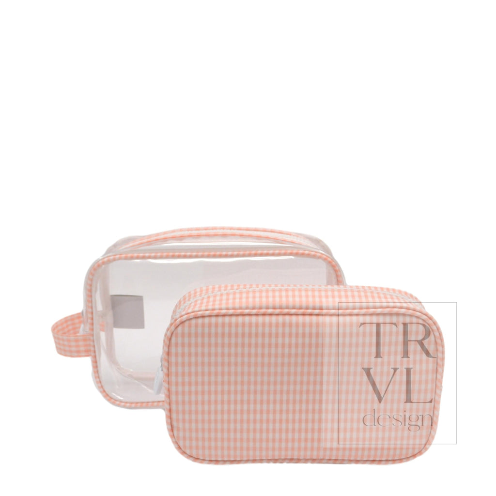 DUO GINGHAM CLEAR - GINGHAM TAFFY - Cosmetic & Toiletry Bags