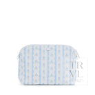Goodie Cosmetic Bag - Ribbon Floral Blue Cosmetic & Toiletry Bags