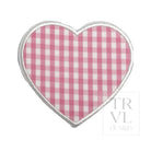 Heart Appliqué *2 Pc Pre - Pack* Gingham Pink