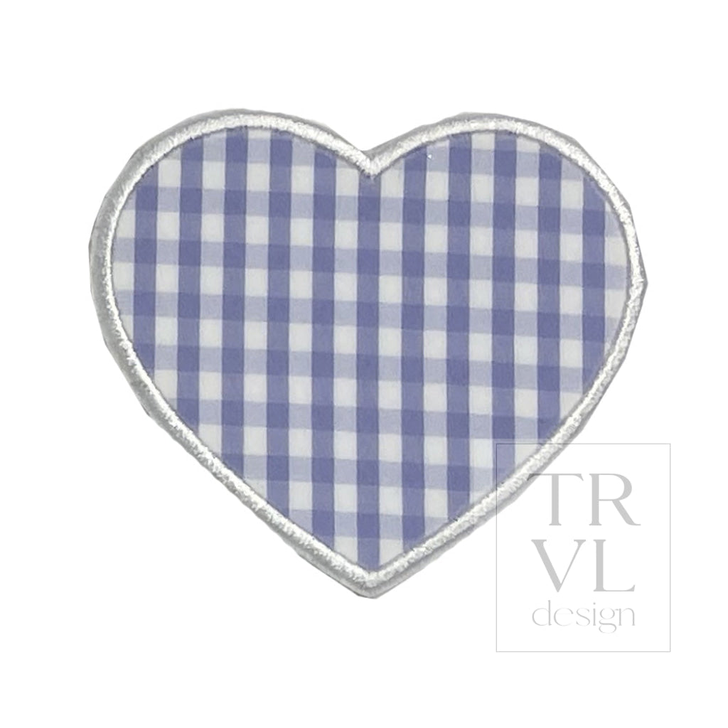 Heart Appliqué *2 Pc Pre - Pack* Gingham Lilac