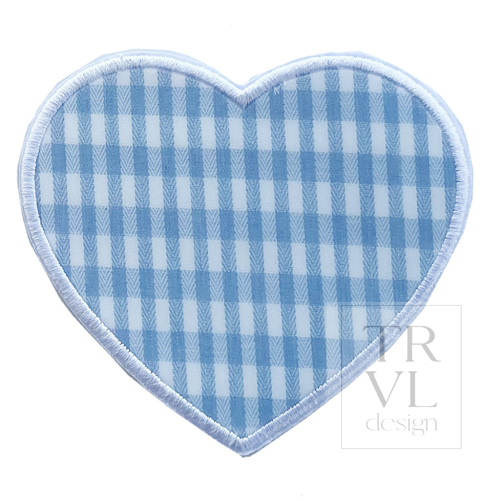 Heart Appliqué *2 Pc Pre - Pack* Gingham Mist