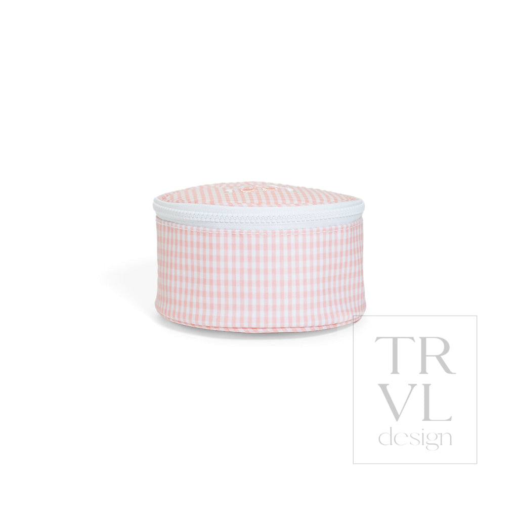 JEWEL ROUND CASE - BALLET PINK - Jewelry Holders