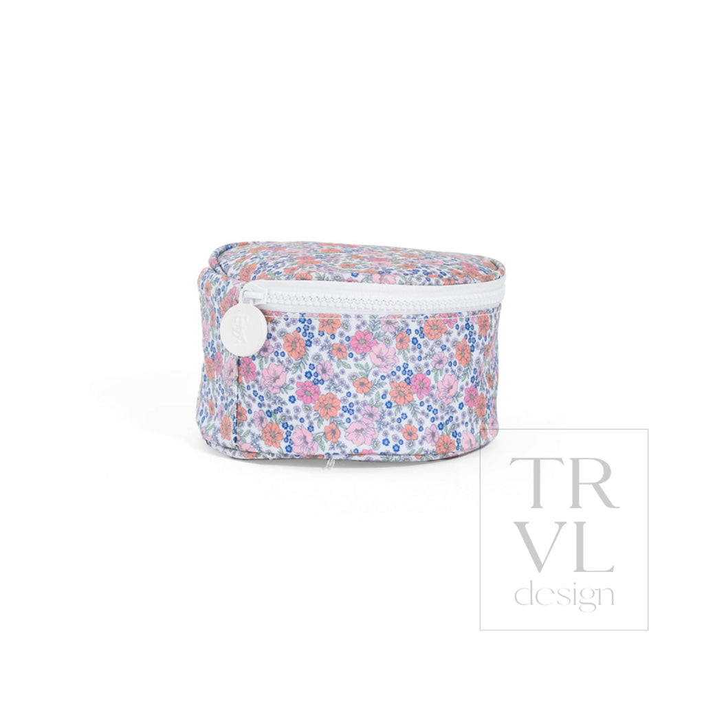 JEWEL ROUND CASE - GARDEN FLORAL - Jewelry Holders
