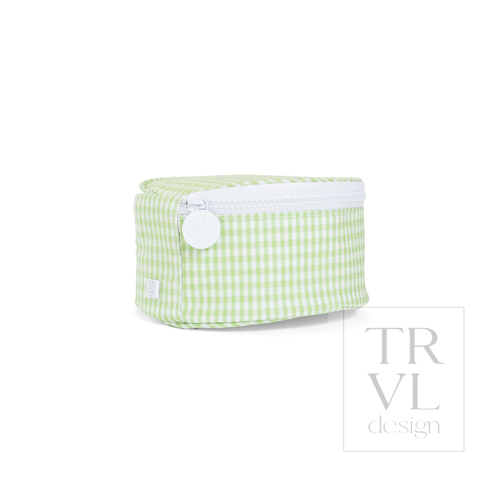 JEWEL ROUND CASE - GINGHAM LEAF - Jewelry Holders