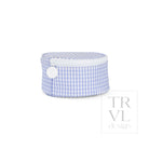 JEWEL ROUND CASE - GINGHAM LILAC - Jewelry Holders