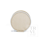 JEWEL ROUND CASE - GINGHAM NEW KHAKI 3 - Jewelry Holders