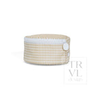 JEWEL ROUND CASE - GINGHAM NEW KHAKI 3 - Jewelry Holders