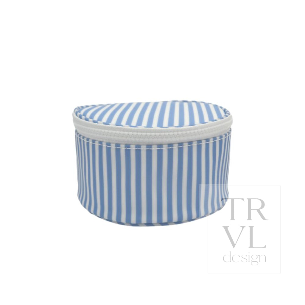 JEWEL ROUND CASE - PIMLICO STRIPE CHAMBRAY - Jewelry Holders