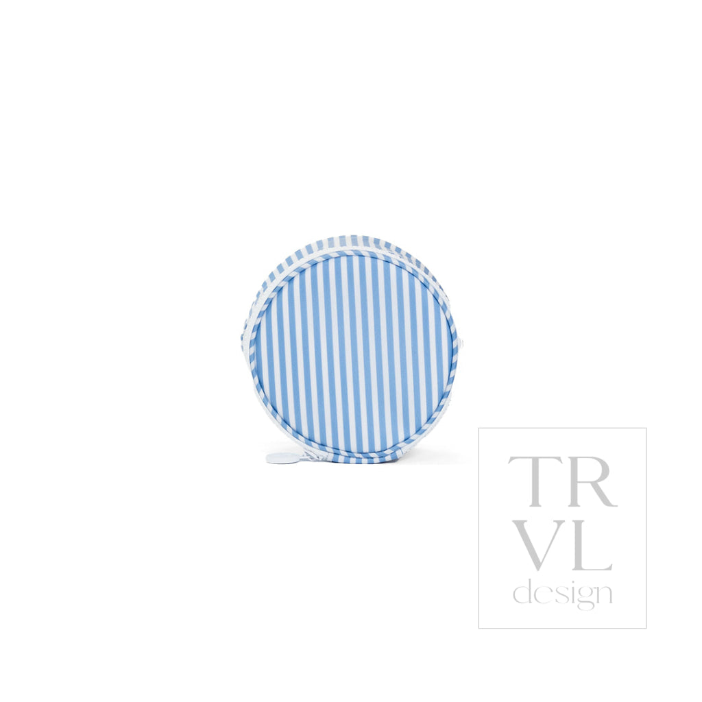 JEWEL ROUND CASE - PIMLICO STRIPE CHAMBRAY - Jewelry Holders