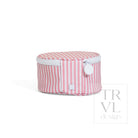 JEWEL ROUND CASE - PIMLICO STRIPE DUSTY ROSE - Jewelry Holders
