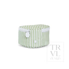 JEWEL ROUND CASE - PIMLICO STRIPE SAGE - Jewelry Holders