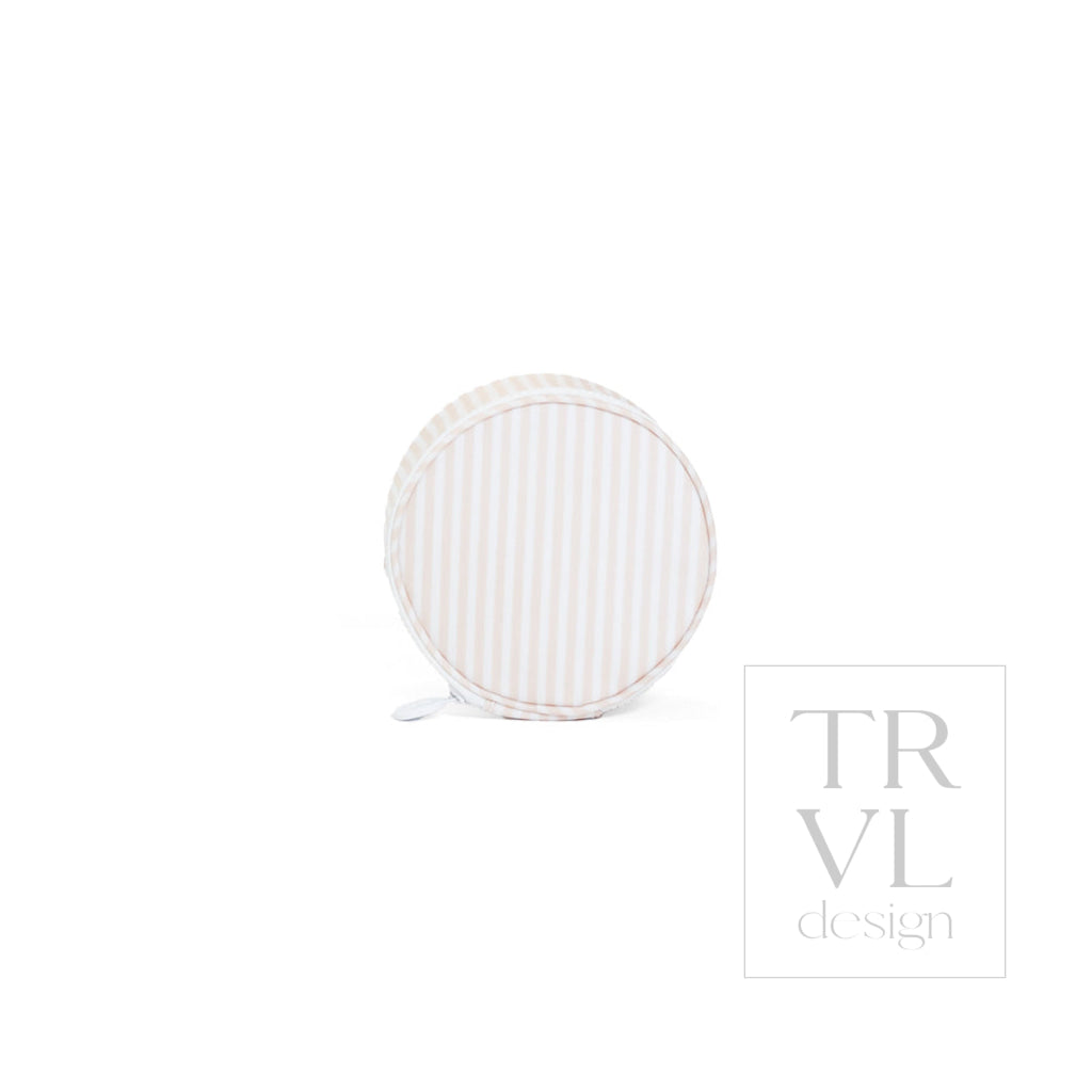 JEWEL ROUND CASE - PIMLICO STRIPE SAND - Jewelry Holders