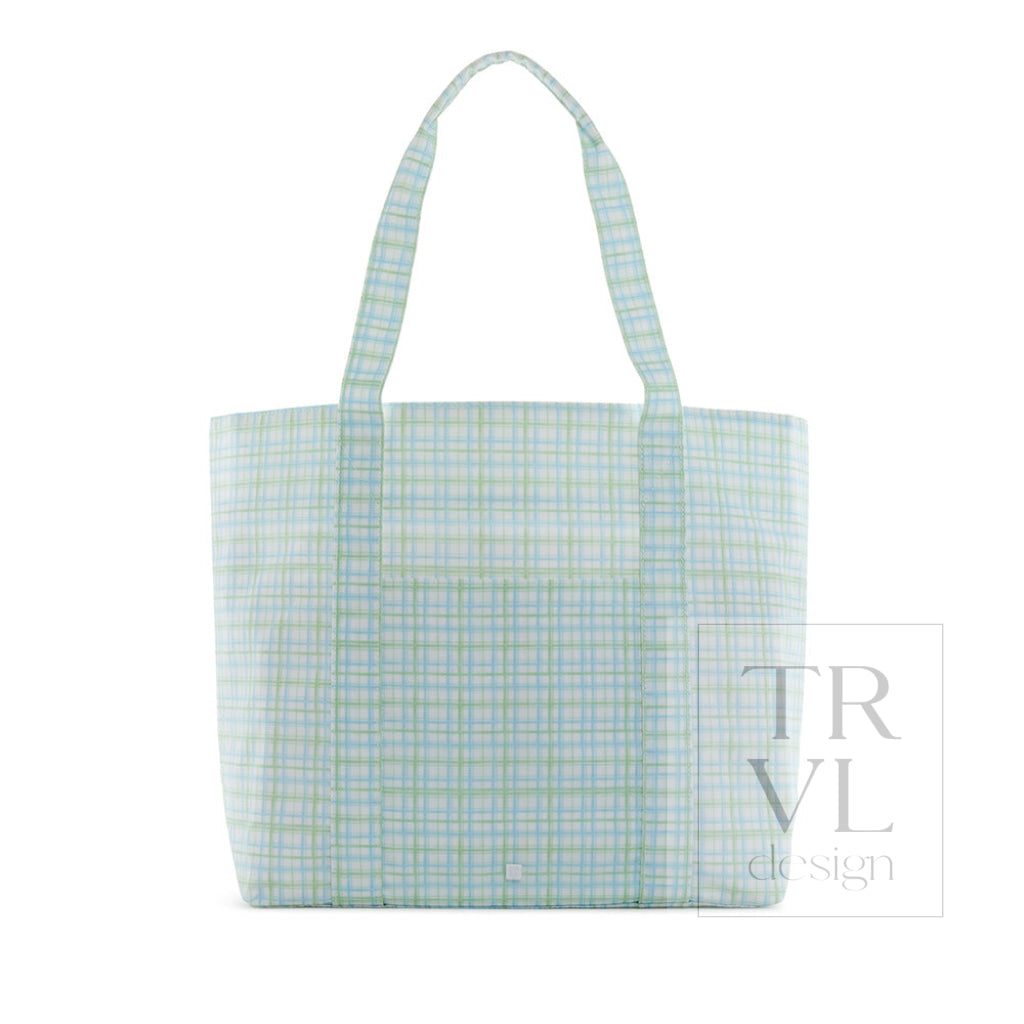JUMBO TOTE - X-Large Tote CLASSIC PLAID GREEN - Tote Bags