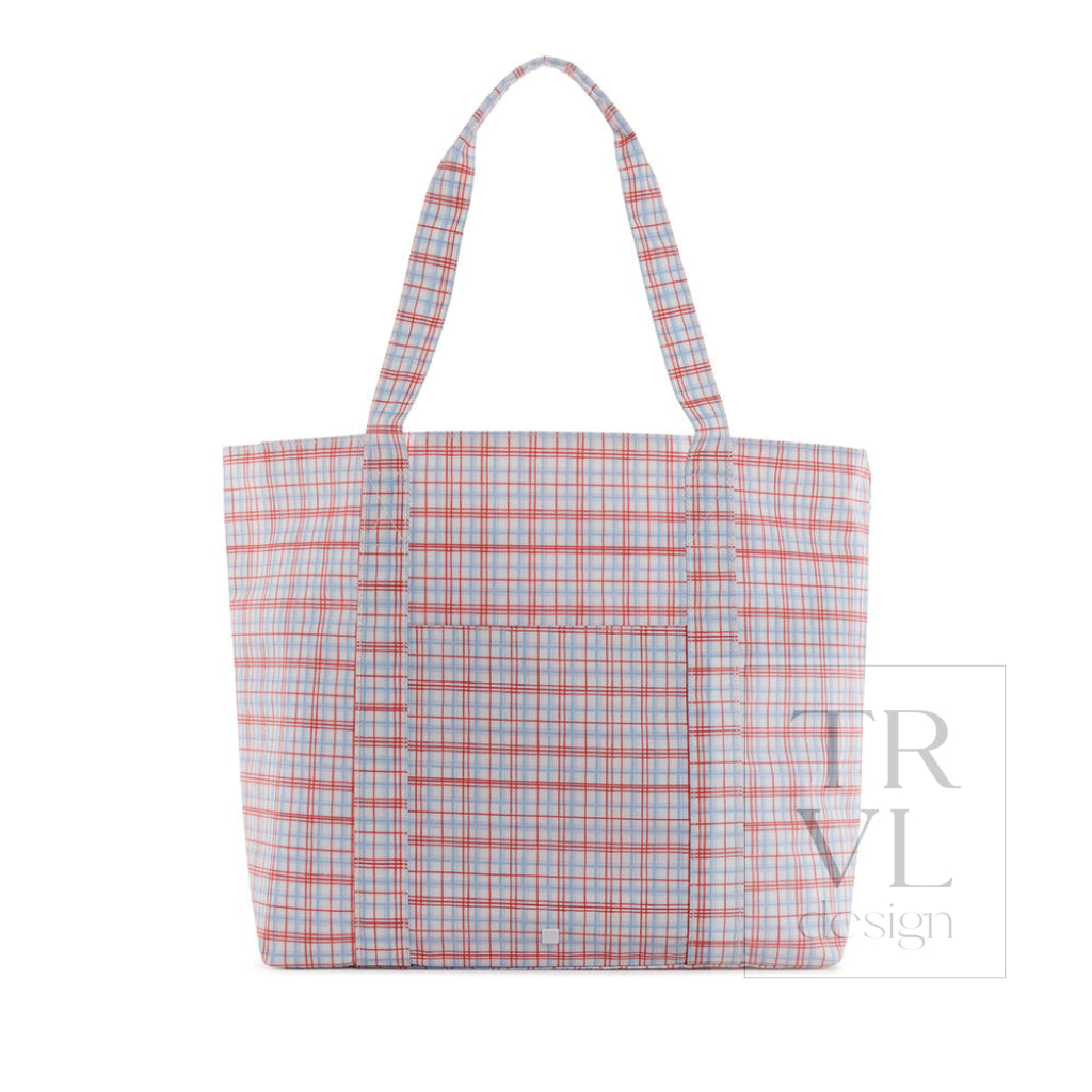 JUMBO TOTE - X-Large Tote CLASSIC PLAID RED - Tote Bags
