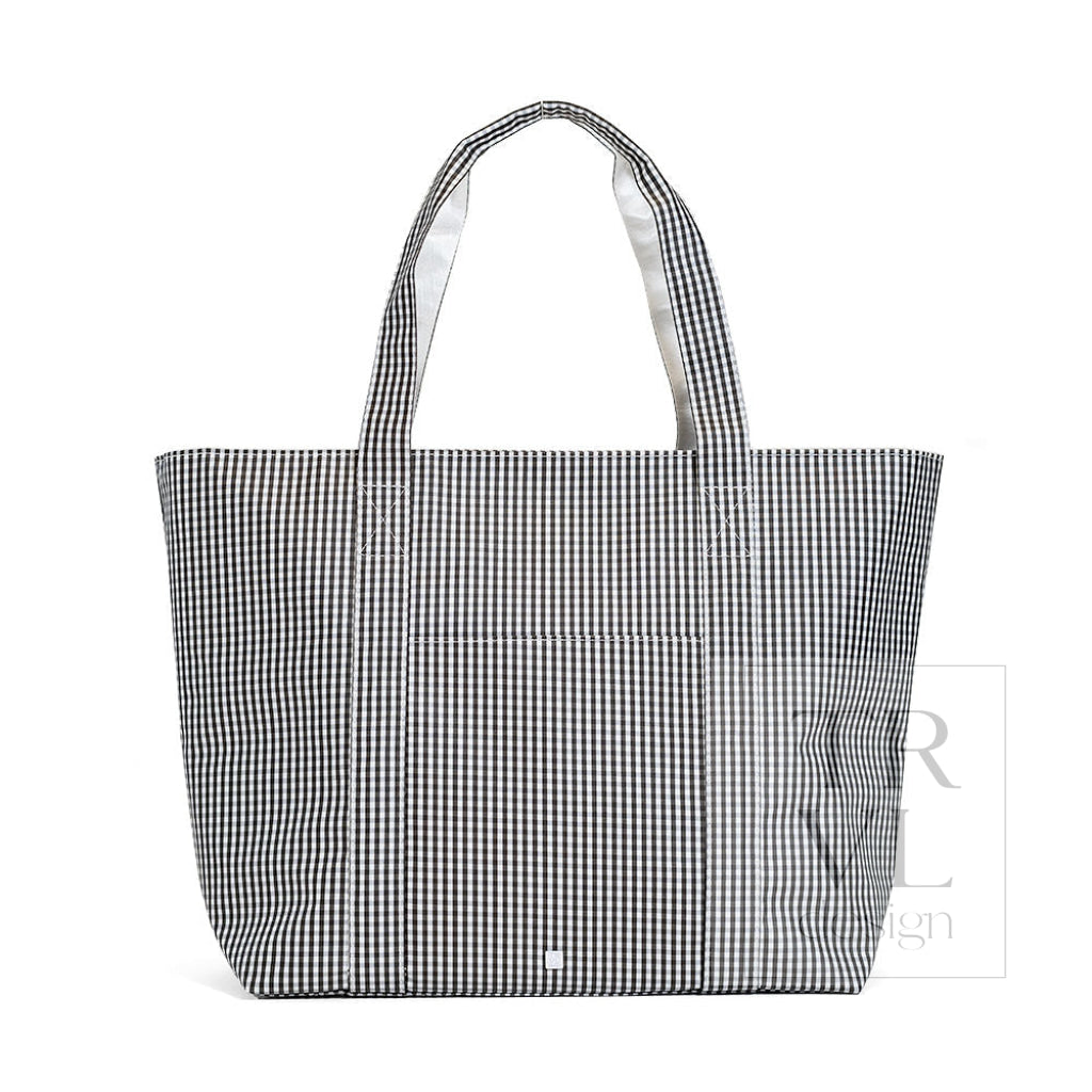 JUMBO TOTE - X-Large Tote GINGHAM BLACK - Tote Bags