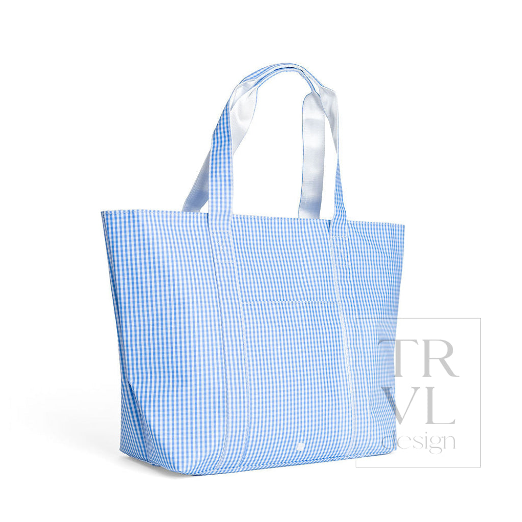 JUMBO TOTE - X-Large Tote GINGHAM SKY - Tote Bags