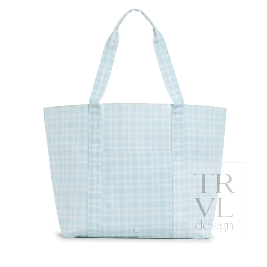 JUMBO TOTE - X-Large Tote PIMLICO PLAID BLUE - Tote Bags