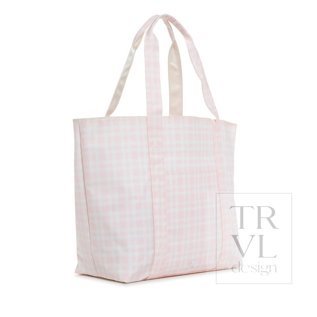 JUMBO TOTE - X-Large Tote PIMLICO PLAID PINK - Tote Bags