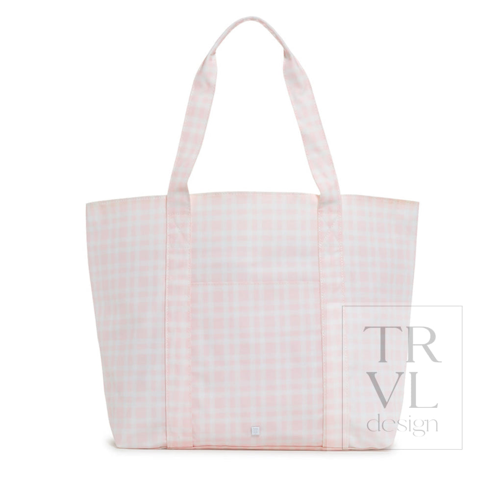 JUMBO TOTE - X-Large Tote PIMLICO PLAID PINK - Tote Bags